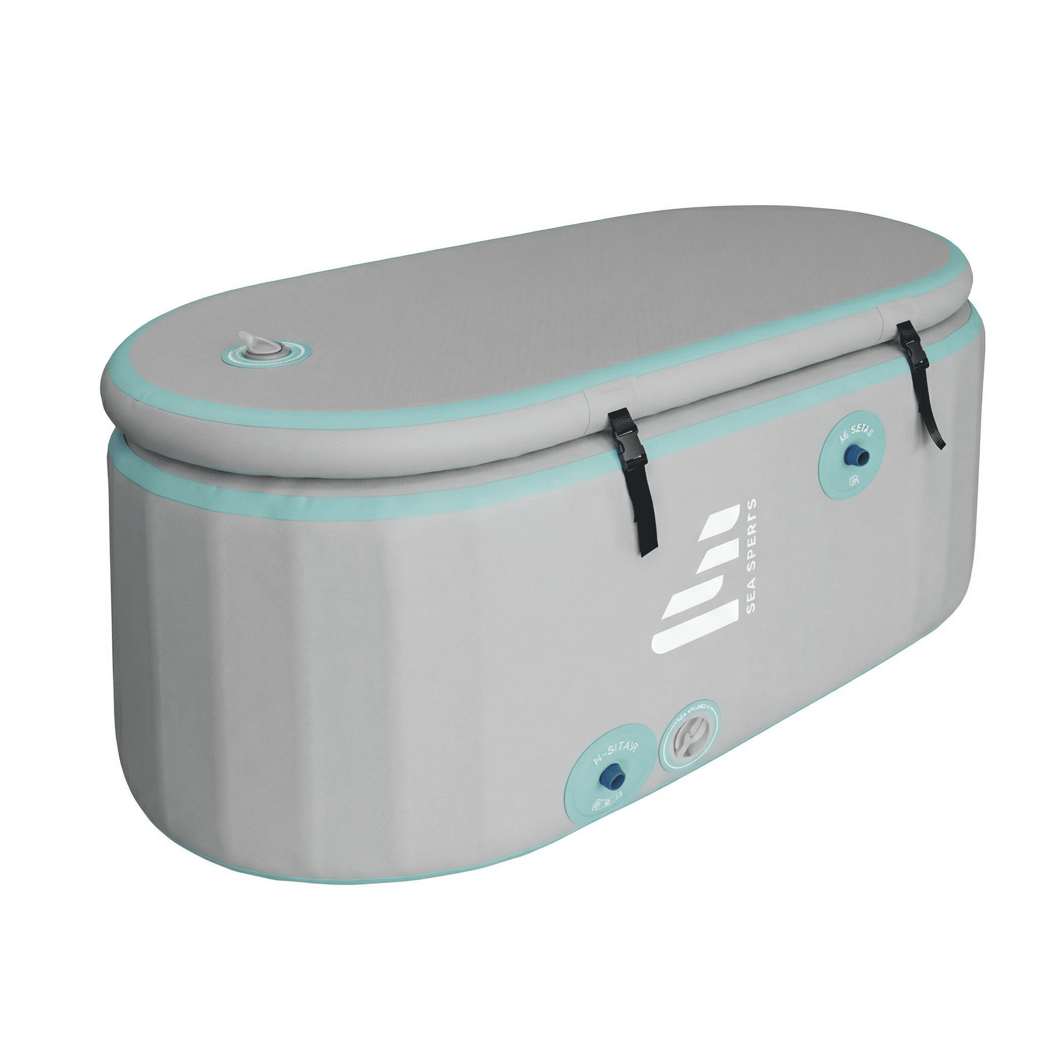 Oblong Inflatable Oval Inflatable Ice Bath Tub | Insulated Cold Plunge Tub