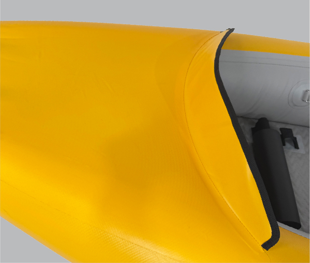 Splash shield for inflatable Kayak