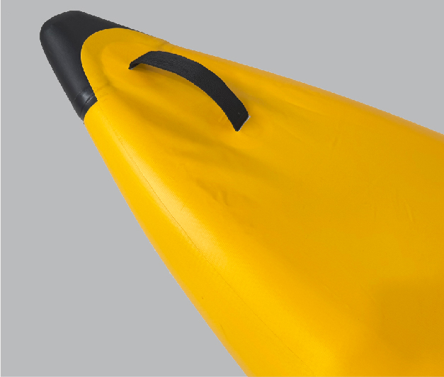 moulded V-cone protection for inflatable Kayak