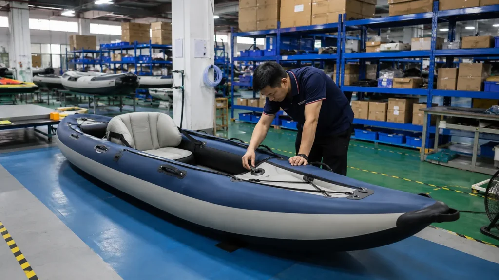 inflatable kayak supplier quality inspection at ALS Leisure factory